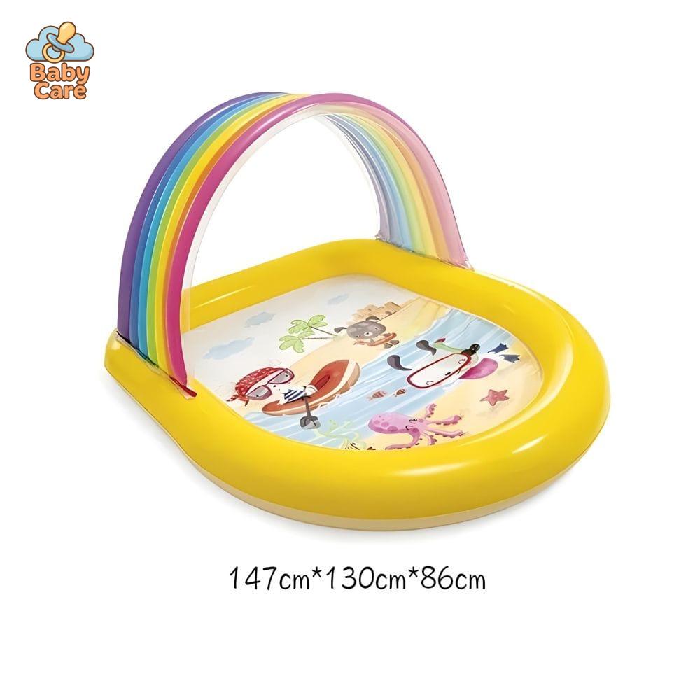 Piscine bébé gonflable avec air de jeu - packaging du produit