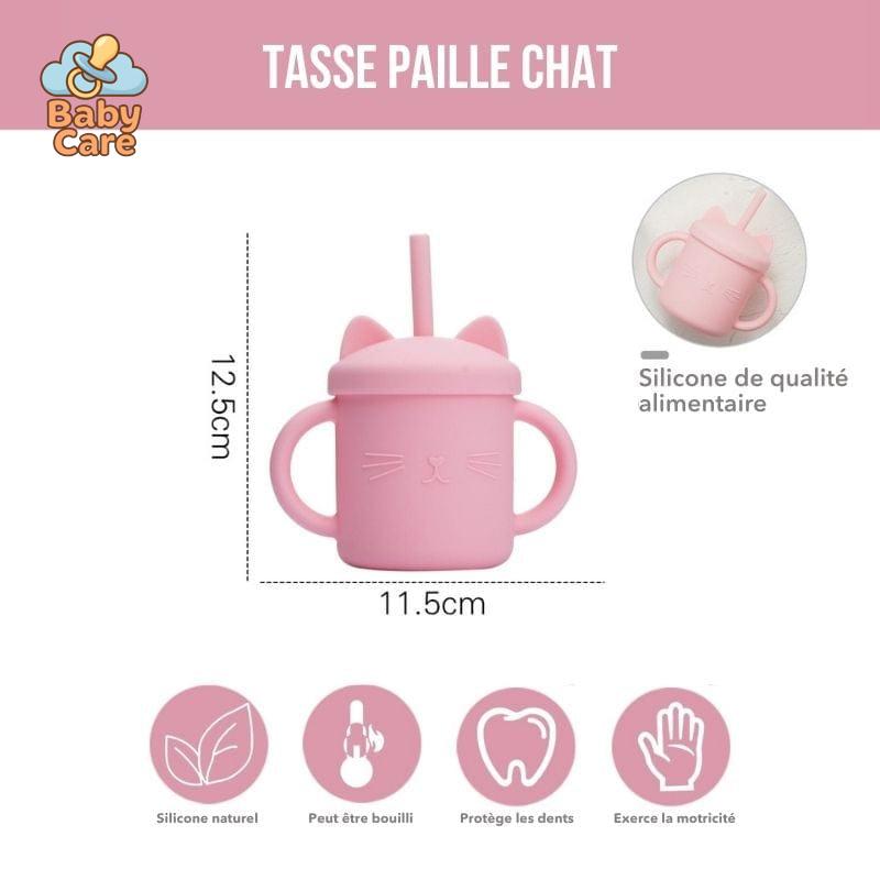 Tasse Paille en Silicone Chat | Baby Care