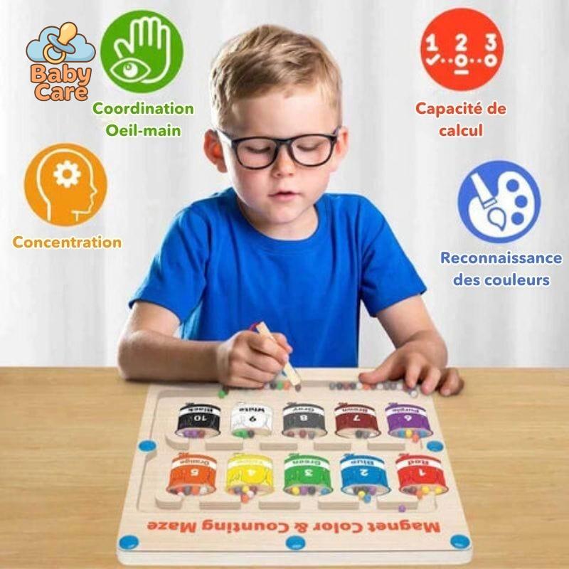MaxiMath - Jeu de labyrinthe magnétique Montessori