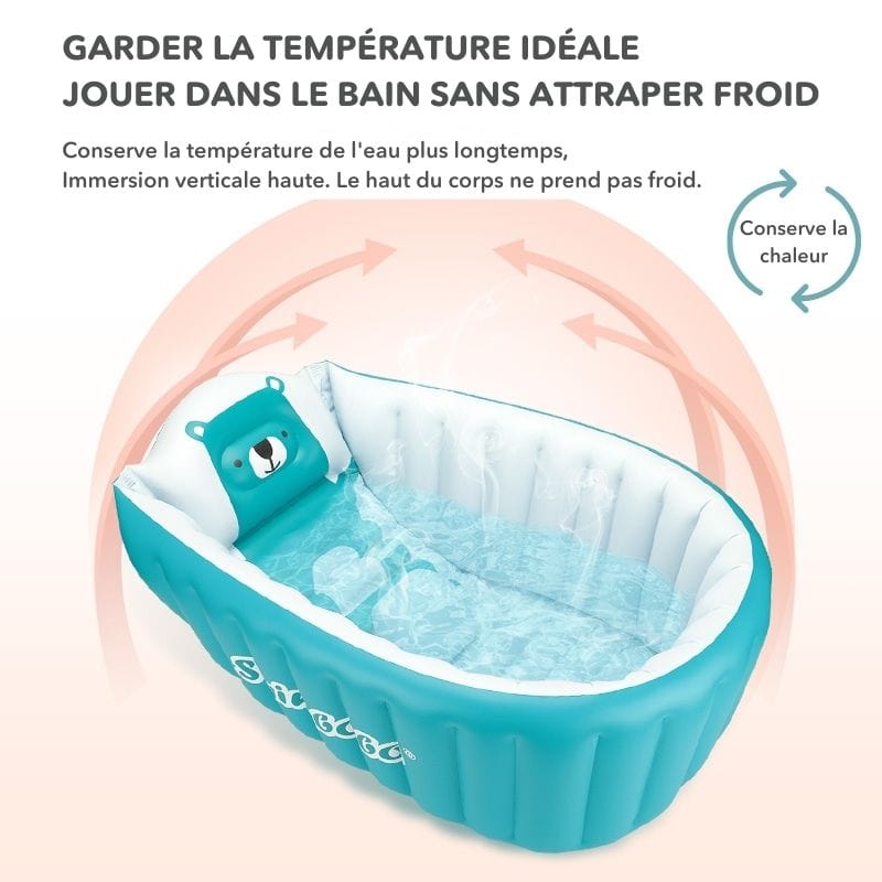 Baignoire Bébé Gonflable avec Siège | Baby Care