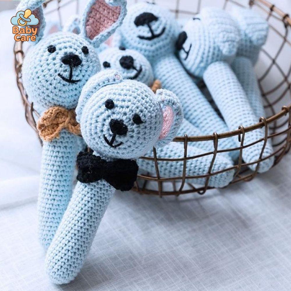 Hochet Chien en Coton Tricoté