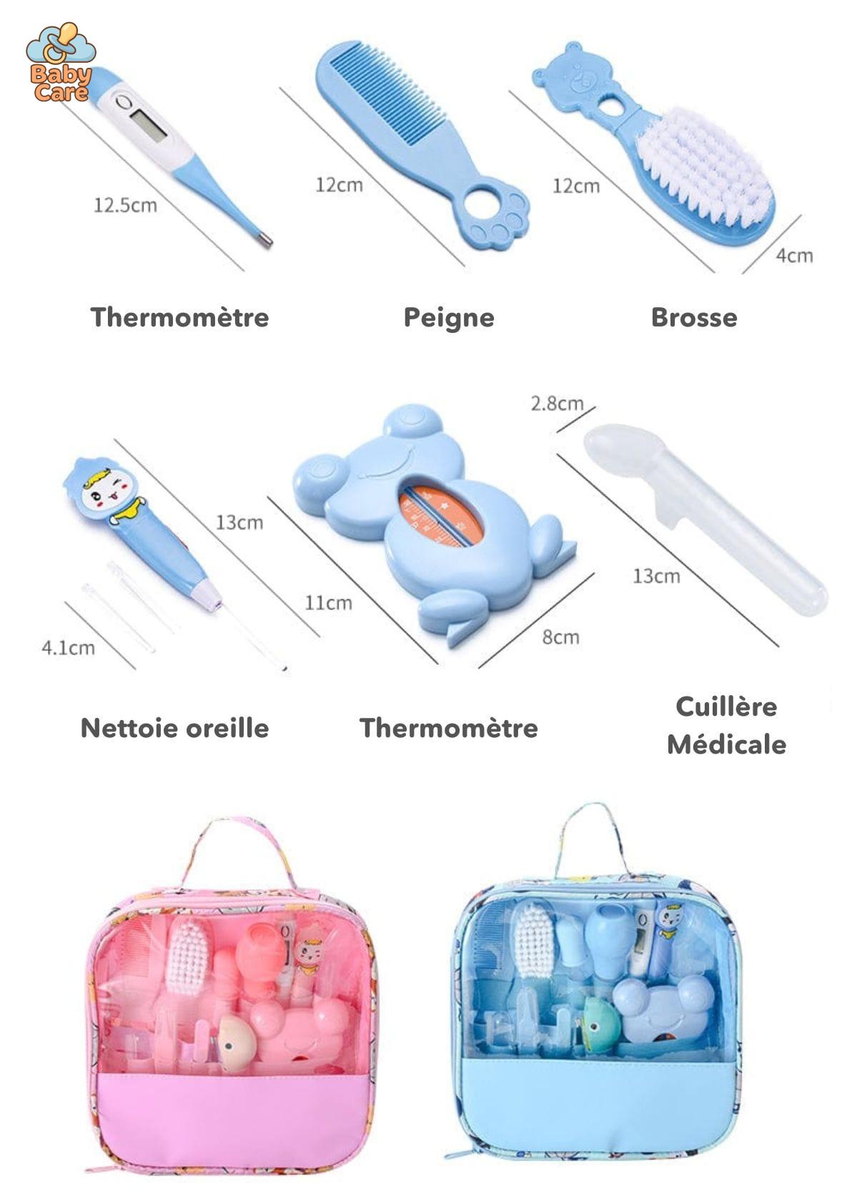 Trousse de soin bébé 13 accessoires silicone