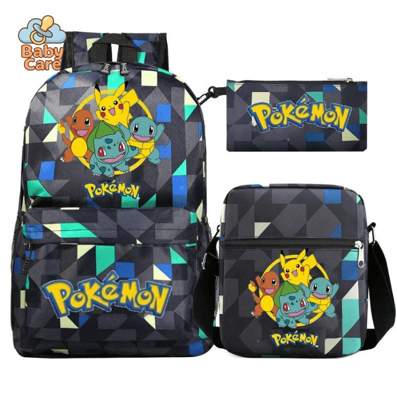 Cartable Pokemon Étanche 3 Pièces