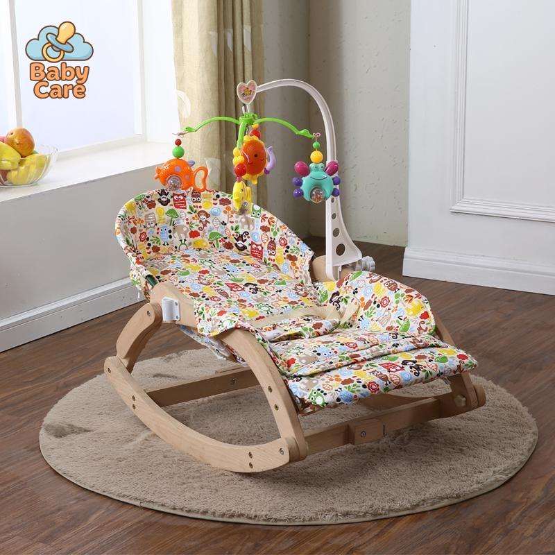 ECOWOOD - Balancelle Bébé Pliable en Bois | Baby Care