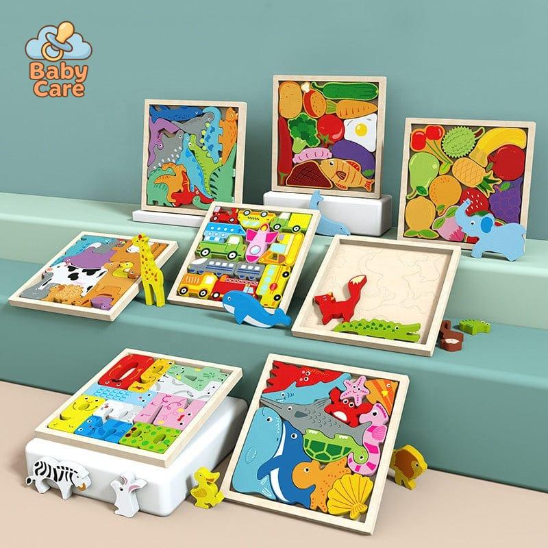 Puzzle en bois et jouets à empiler