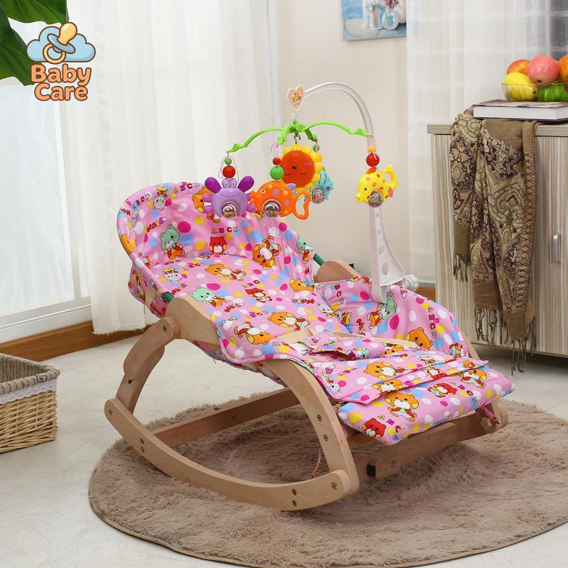ECOWOOD - Balancelle Bébé Pliable en Bois | Baby Care
