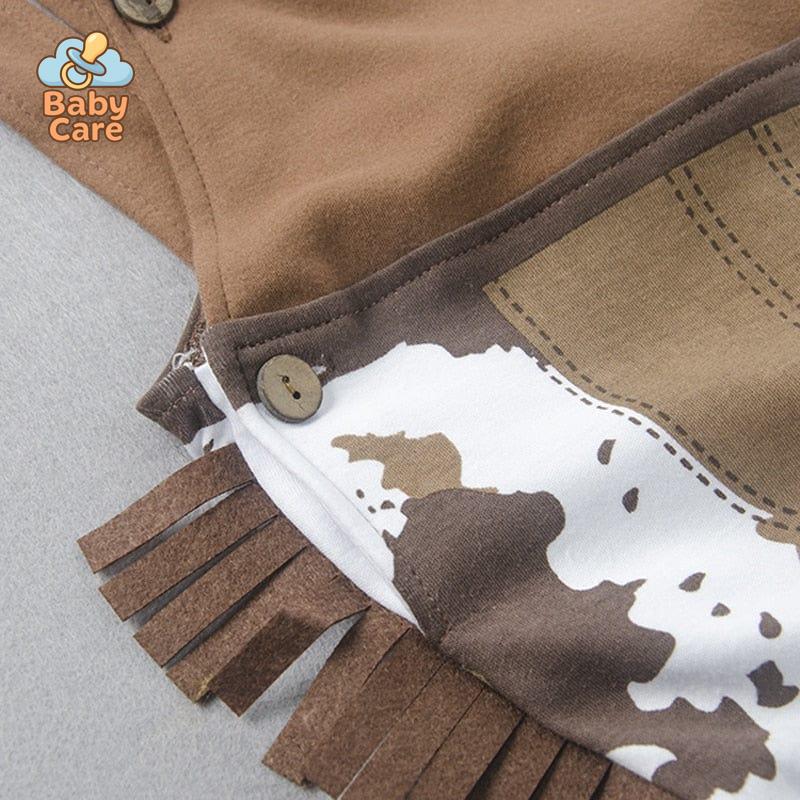 Déguisement cowboy bébé fille et garçon 3 pièces