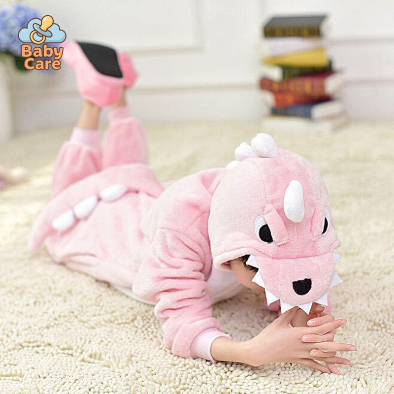Déguisement Dinosaure Enfant Kigurumi Rouge Chaud