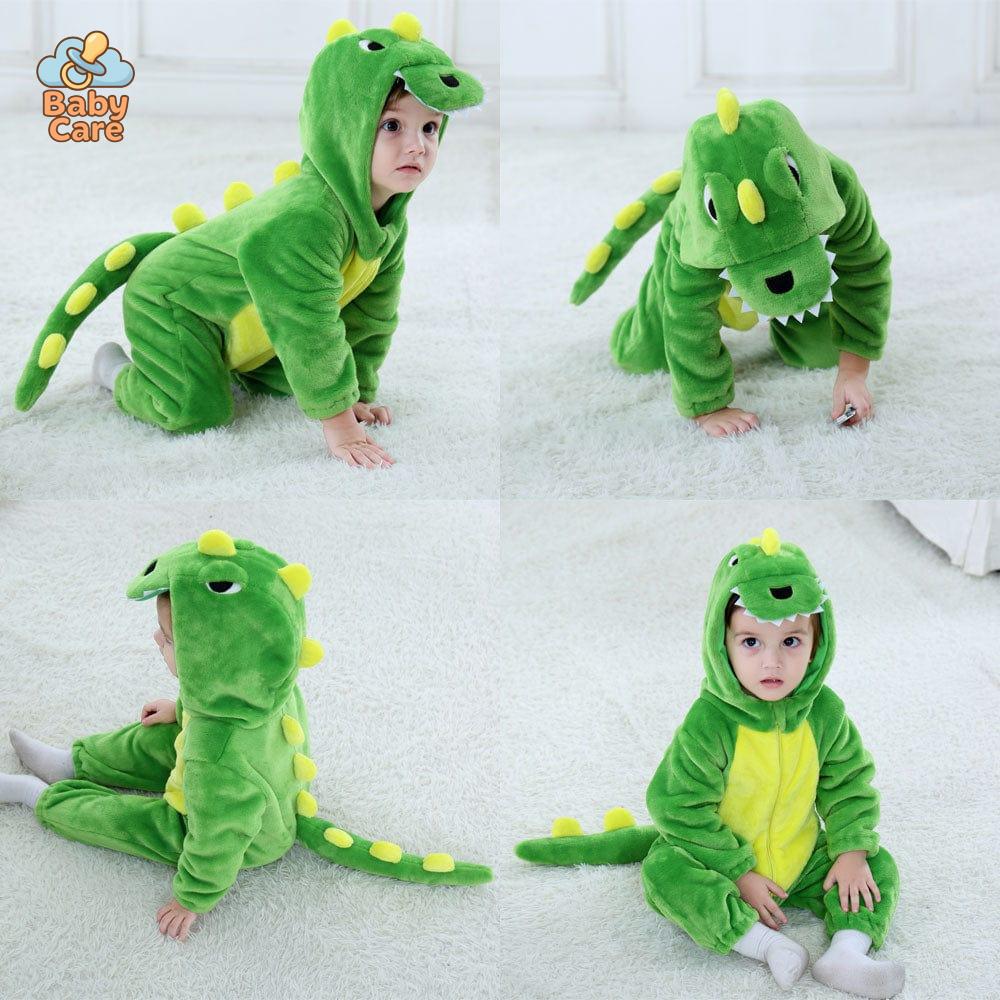 Déguisement Dinosaure Grenouillère Bébé Polaire Hiver