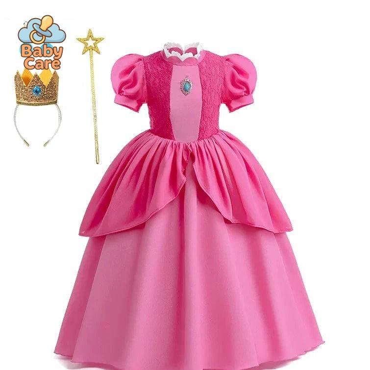Déguisement Princesse Cosplay Peach Rose Enfant