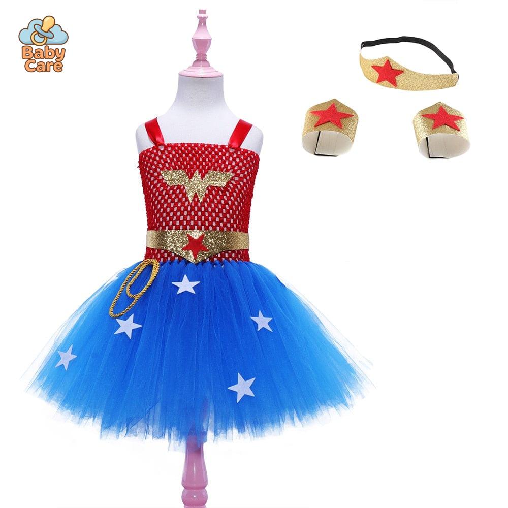 Déguisement super héros fille Wonder Woman carnaval