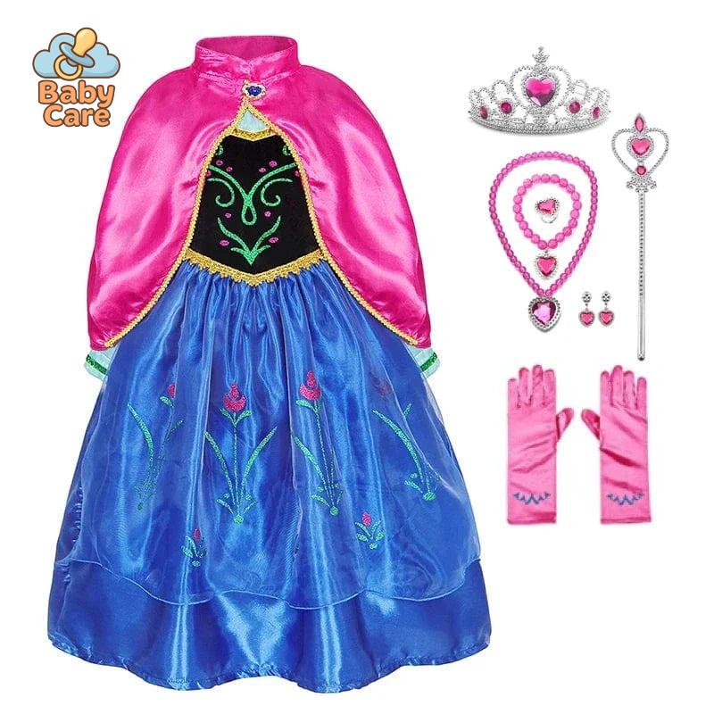 Déguisement Princesse Robe Elsa Anna Fille
