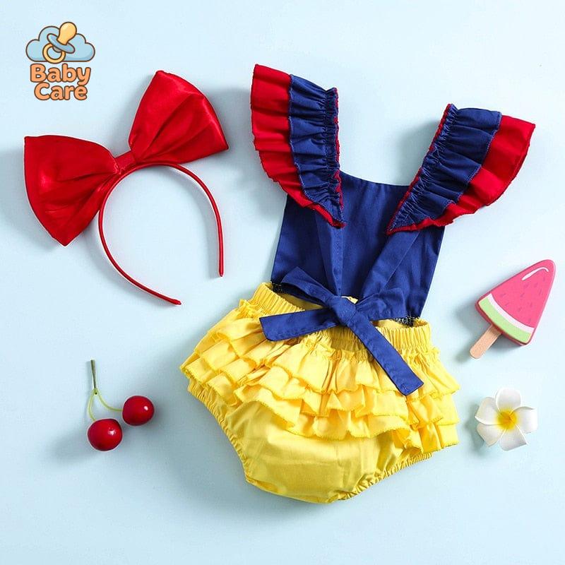 Déguisement blanche neige bébé carnaval 2 pièces