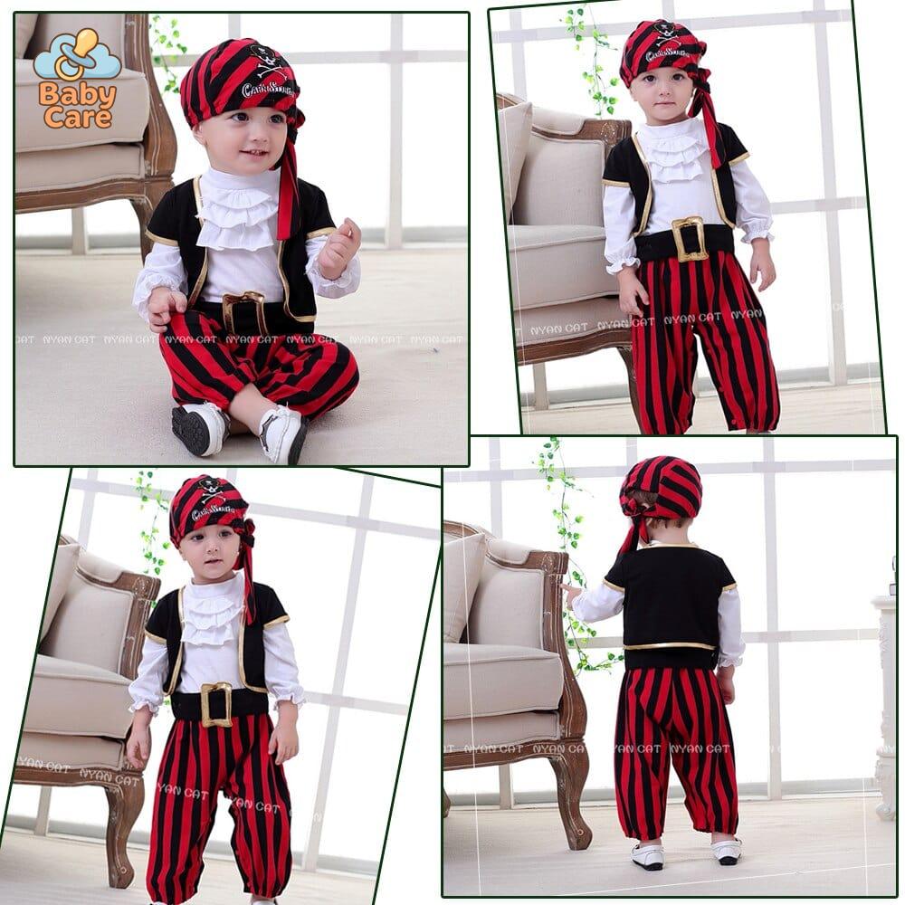 Déguisement carnaval pirate bébé 4 pièces