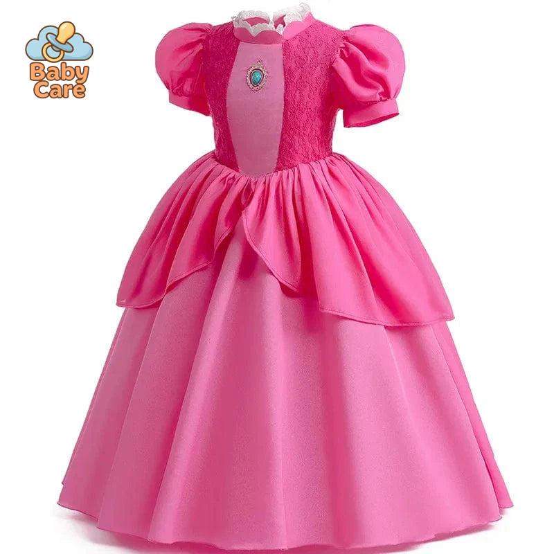 Déguisement Princesse Cosplay Peach Rose Enfant