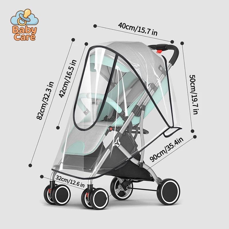 Protection de pluie – Housse de poussette imperméable pour bébé