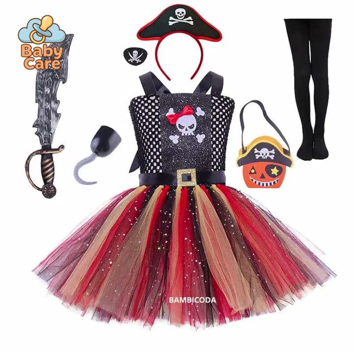 Déguisement robe pirate fillette halloween carnaval
