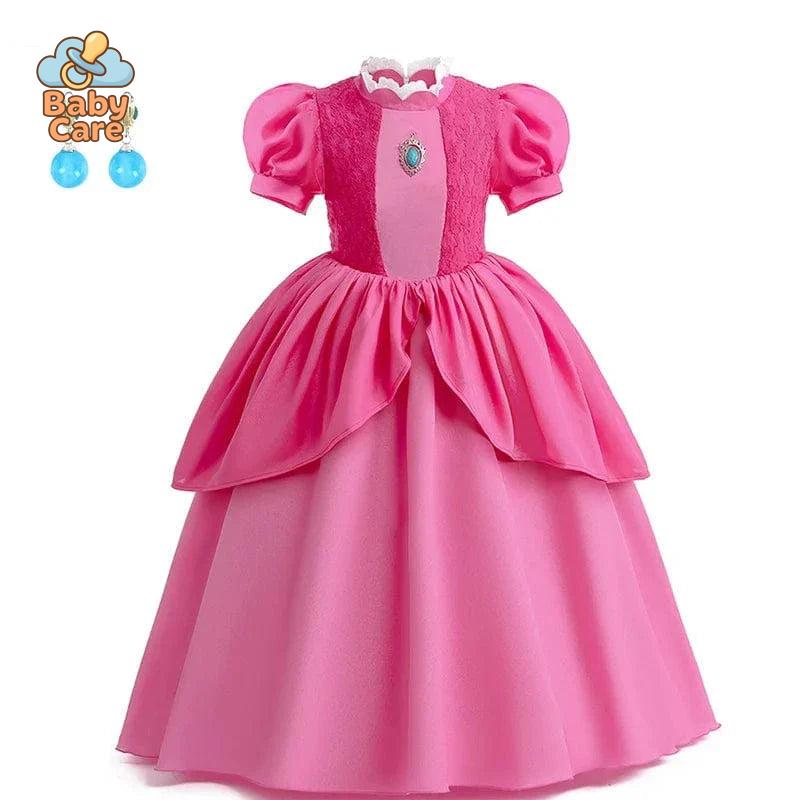Déguisement Princesse Cosplay Peach Rose Enfant