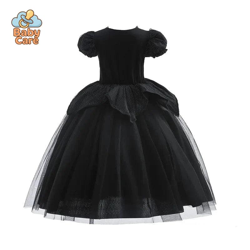 Déguisement de Sorcière Enfant Noir Dentelle Luxe