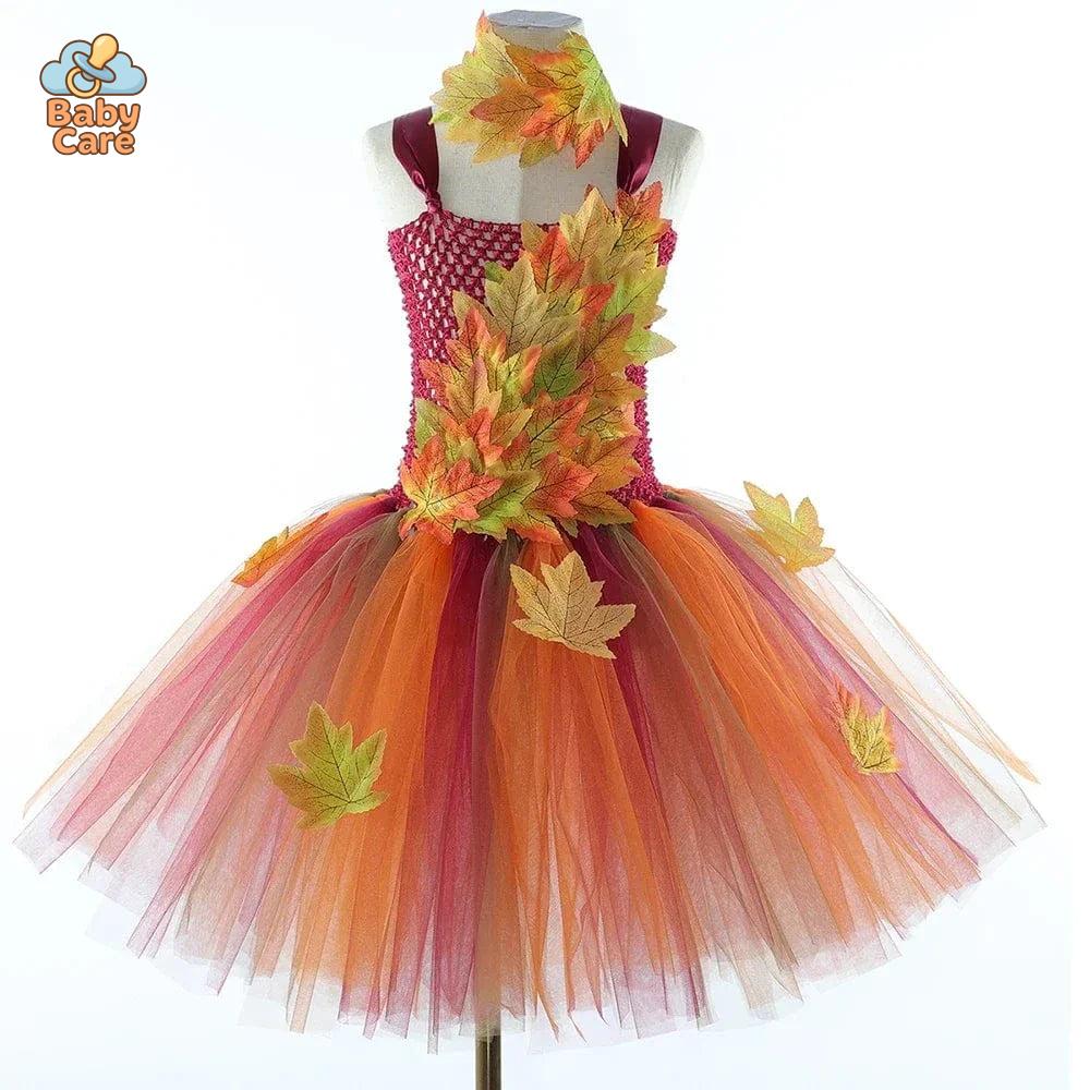 Déguisement fée Automne Enfant avec Tulle