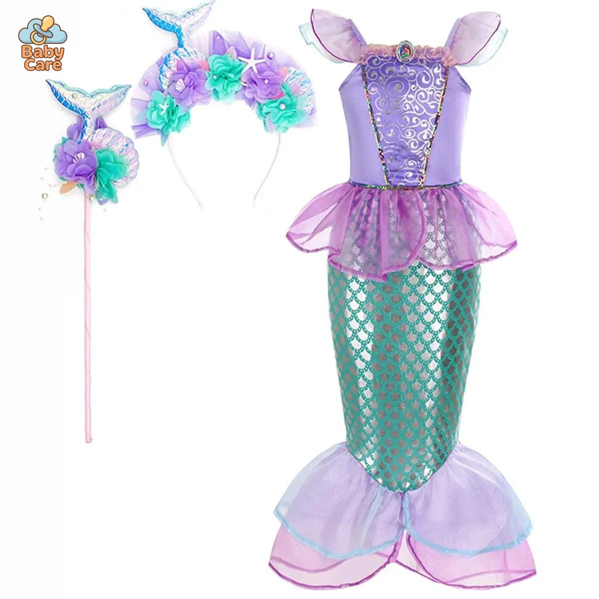Déguisement Princesse Sirène Ariel Enfant Cosplay Féérique