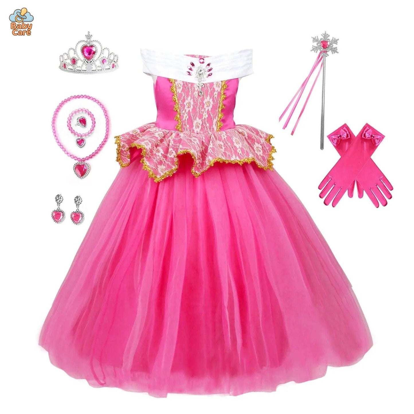 Déguisement Princesse Aurore Enfant Robe Luxueux