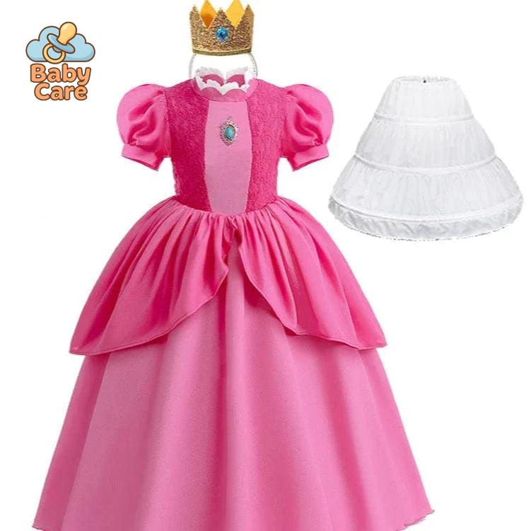 Déguisement Princesse Cosplay Peach Rose Enfant
