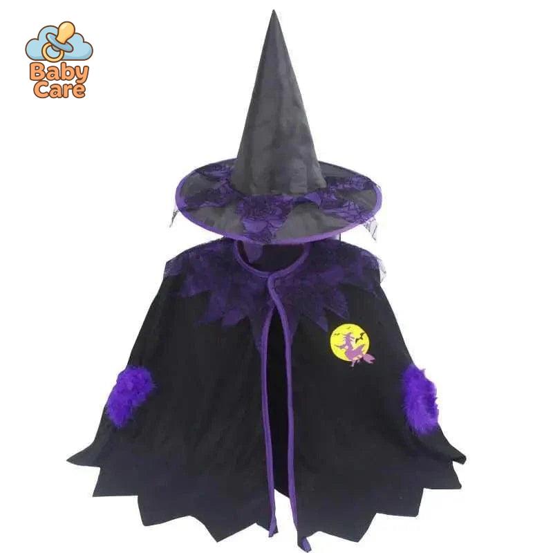 Costume de Sorcière Multicolore Enfant avec Chapeau