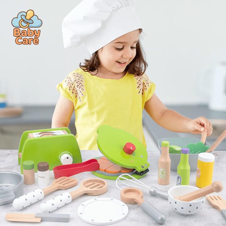 Ensemble Petit Déjeuner en Bois - packaging du produit