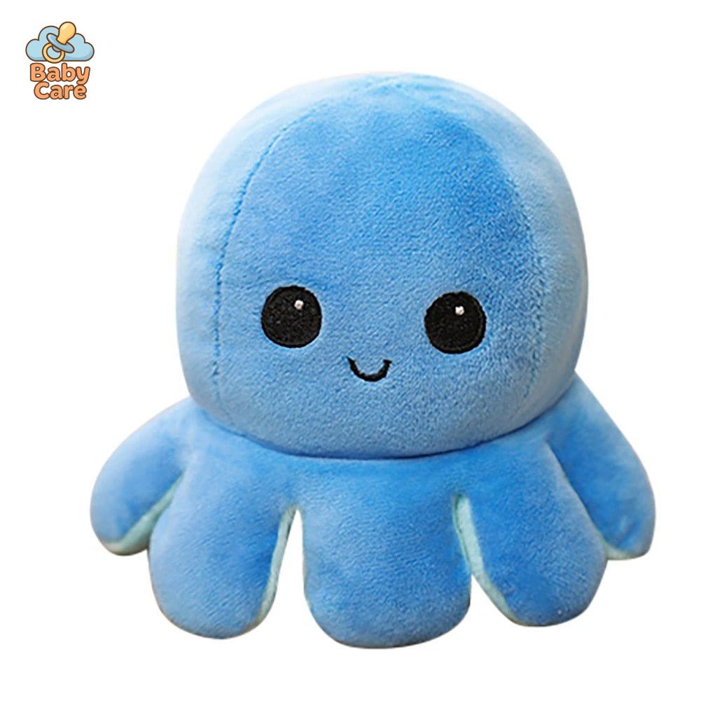 Peluche Poulpe Réversible Deux Couleurs à l'Humeur Changeante