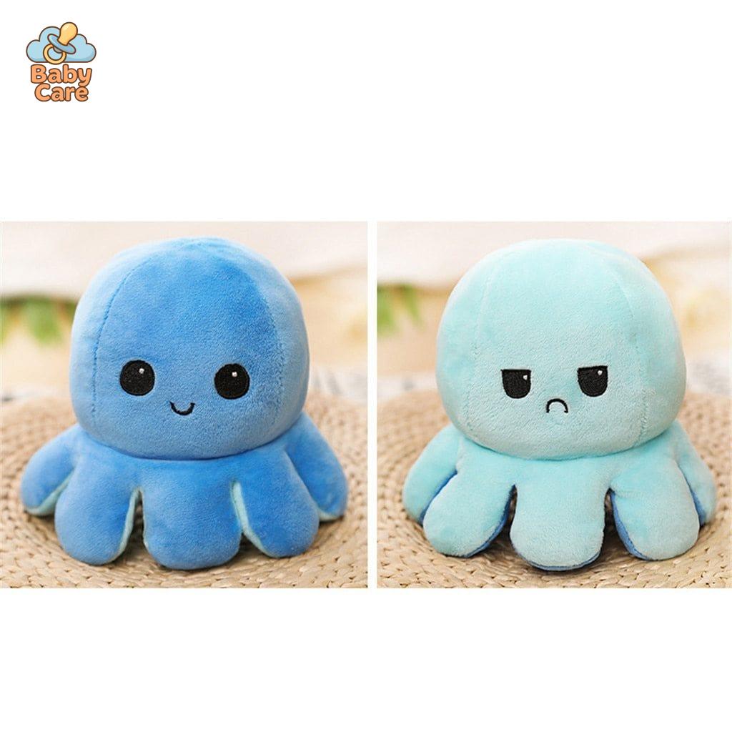 Peluche Poulpe Réversible Deux Couleurs à l'Humeur Changeante