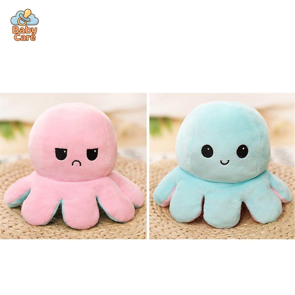 Peluche Poulpe Réversible Deux Couleurs à l'Humeur Changeante