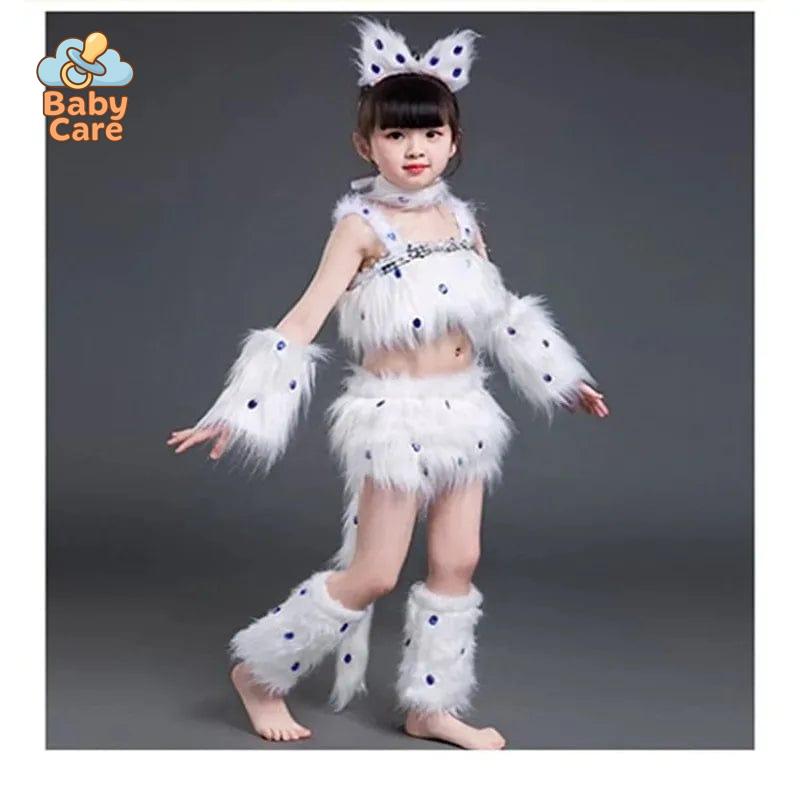 Déguisement Chat Blanc Fille Danse Cosplay