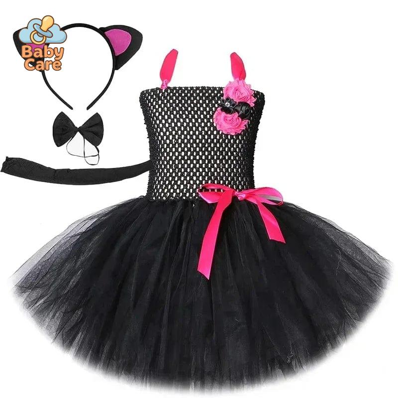 Déguisement Chat Noir Fille avec Tutu et Accessoires