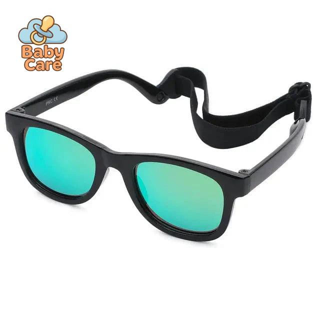 Lunettes de soleil bébé polarisées flexibles avec sangle