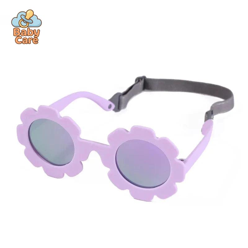 Lunettes de soleil tournesol pour bébé avec sangle