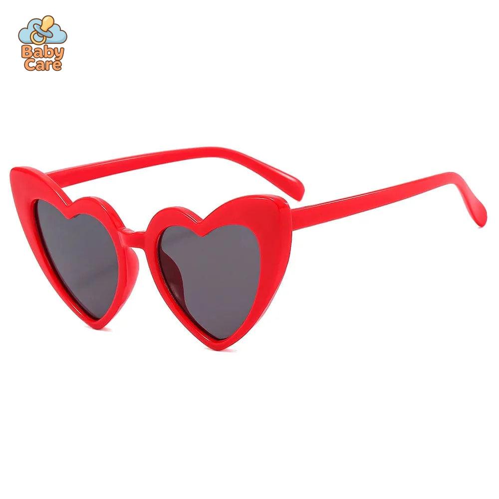 Lunettes de soleil bébé vintage en forme de cœur