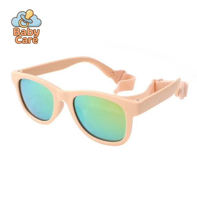 Lunettes de soleil bébé polarisées flexibles avec sangle