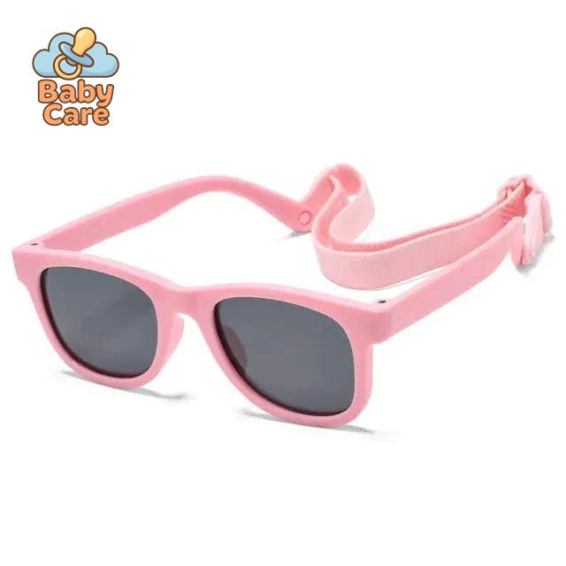 Lunettes de soleil bébé polarisées flexibles avec sangle