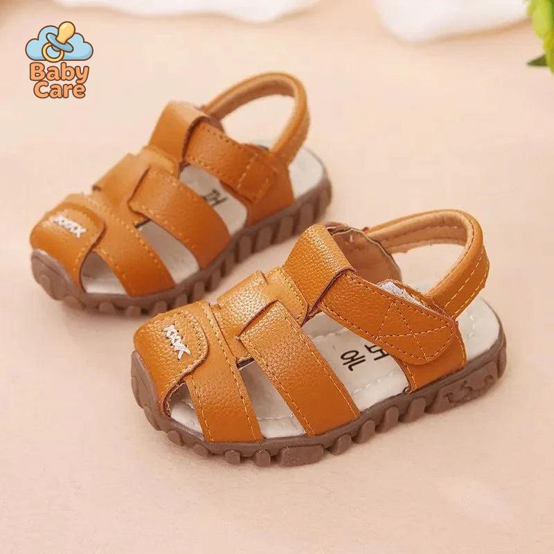 Sandales bébé garçon et filles en cuir souple