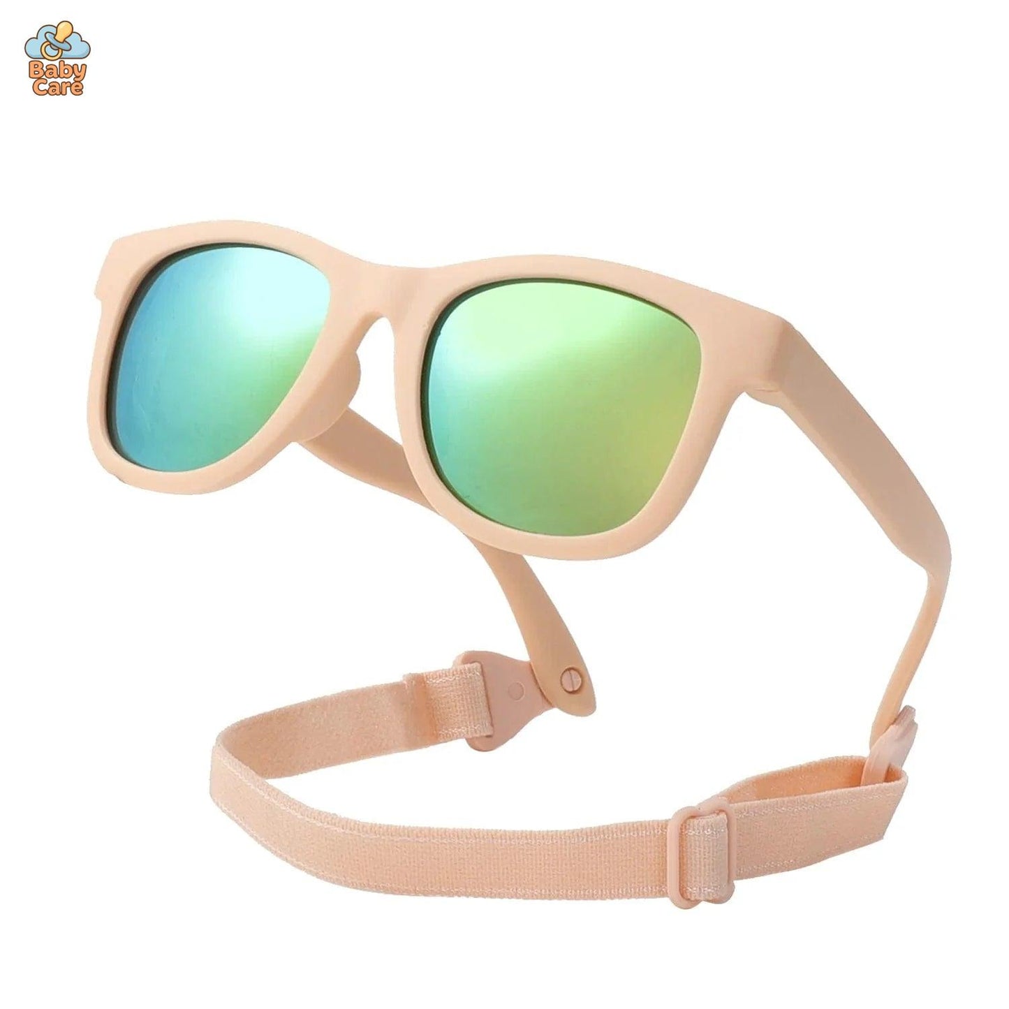 Lunettes de soleil bébé polarisées flexibles avec sangle
