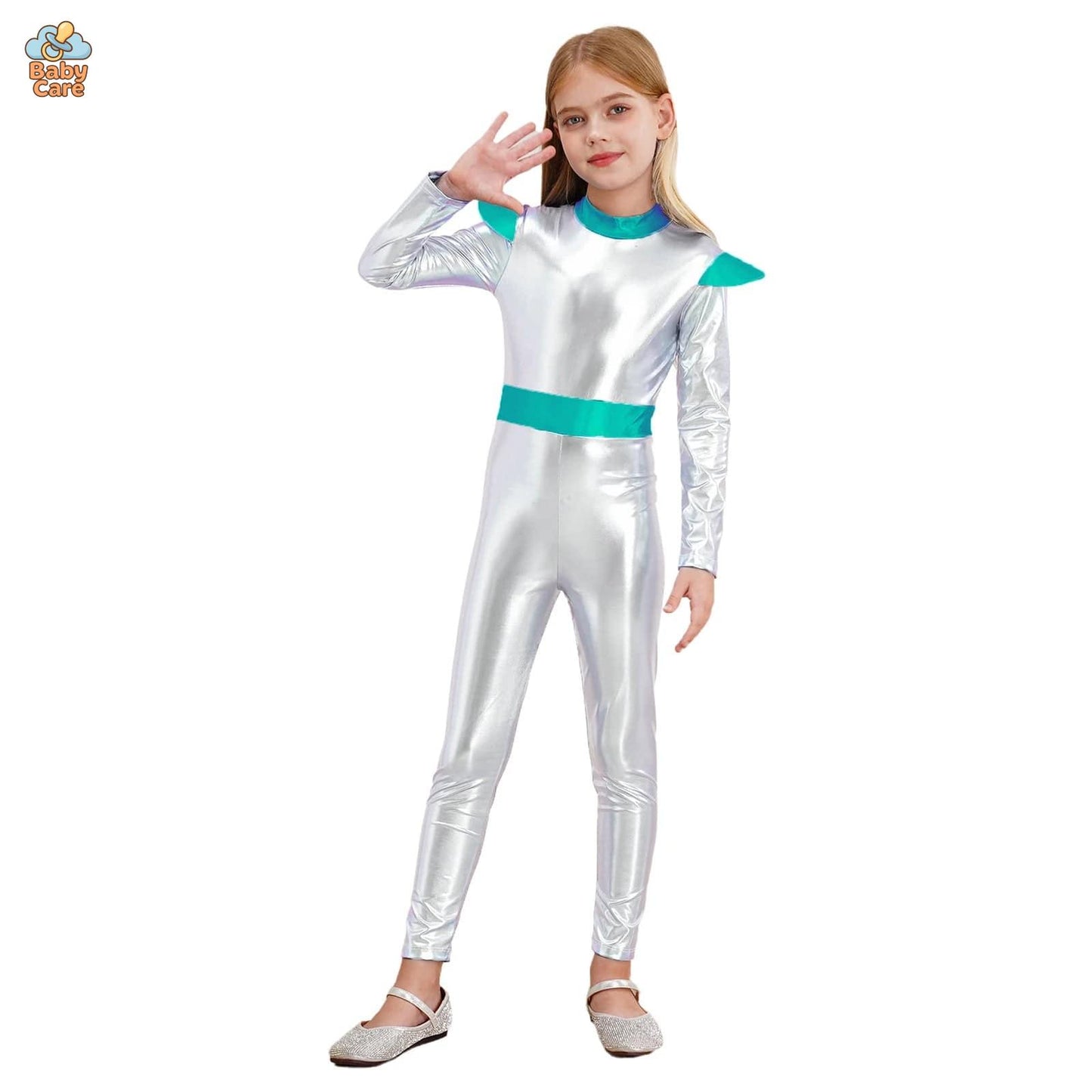 Déguisement Astronaute Métallique Enfant Argentée