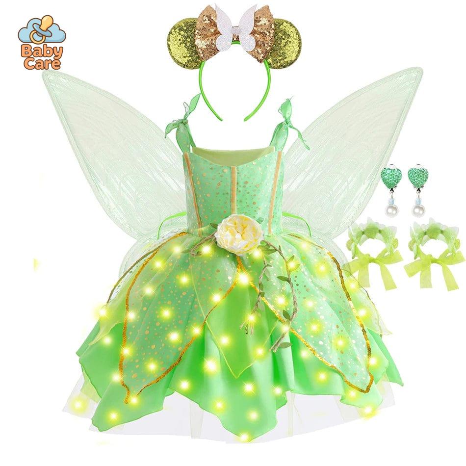 Déguisement fée Fée Clochette Fille Lumineuse