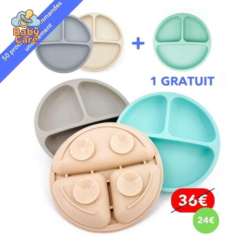 Assiette silicone à ventouse