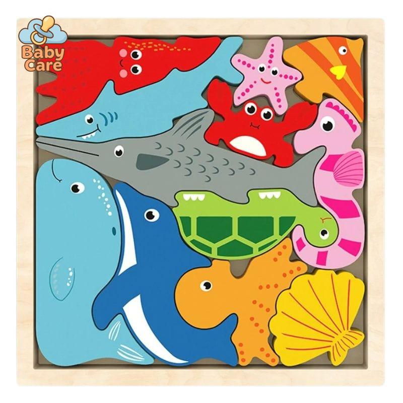 Puzzle en bois et jouets à empiler