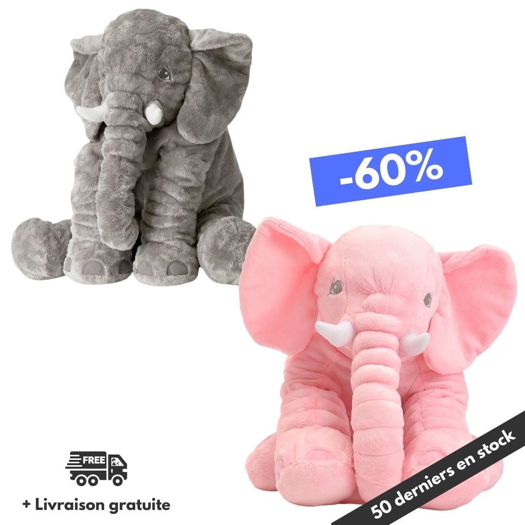 Peluche Éléphant Calin 60 cm | Bébé Filou