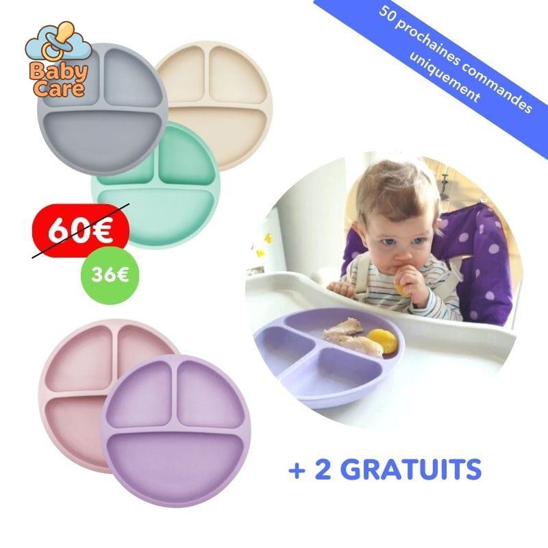 Assiette silicone à ventouse