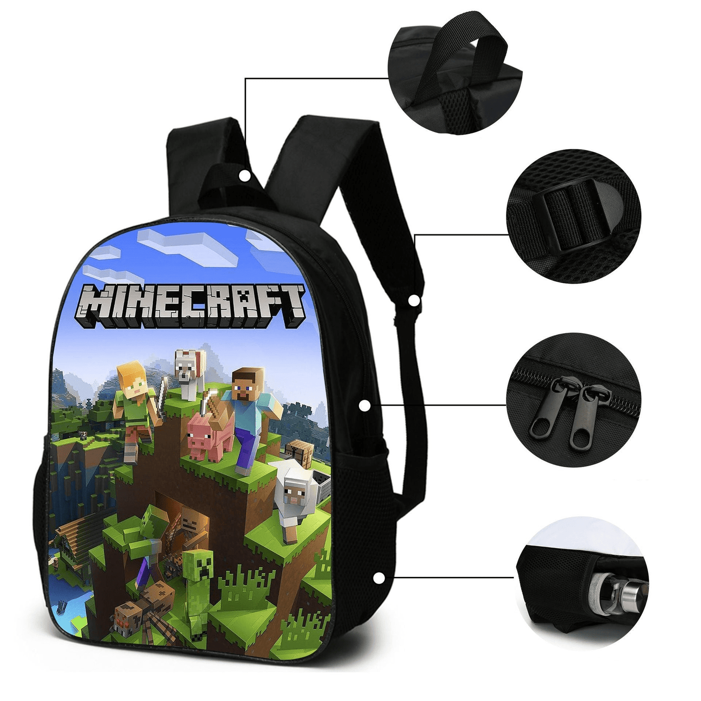 Cartable Minecraft Imprimé Jeu Vidéo