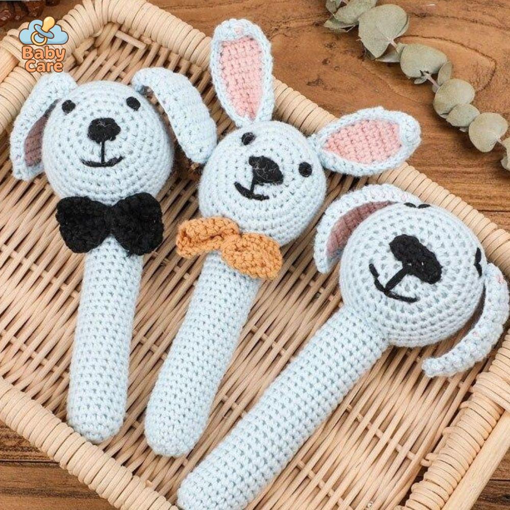 Hochet Chien en Coton Tricoté