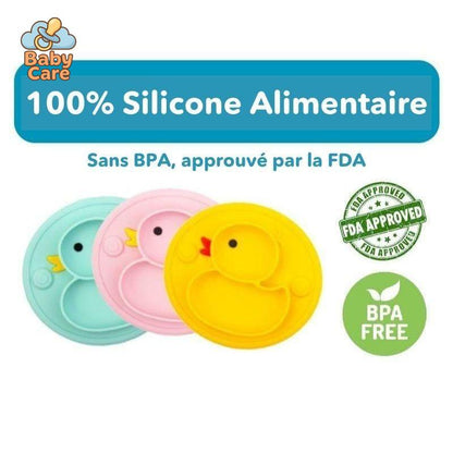 Coffret Repas Bébé en Silicone Canard | Baby Care